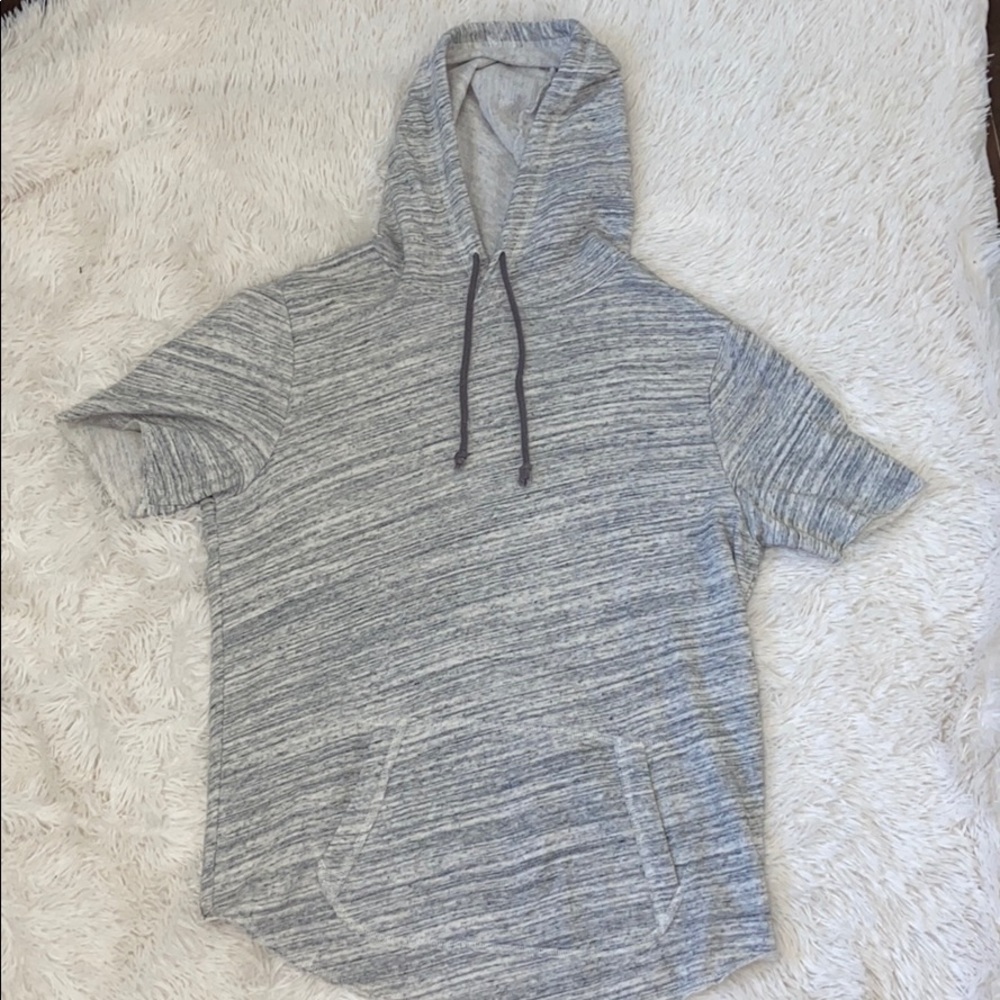 Hollister Grey Short Sleeve Hoodie
